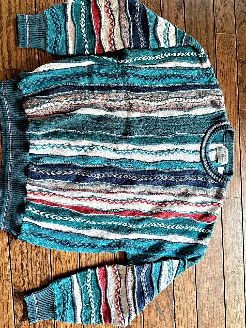 Idea Uomo Men's Striped Knit Sweater Blue & White